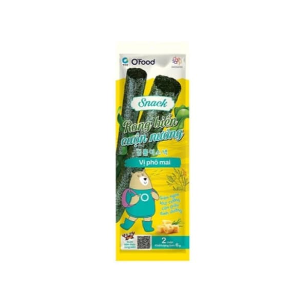 Snack Rong biển cuộn 6g vị phô mai o’food