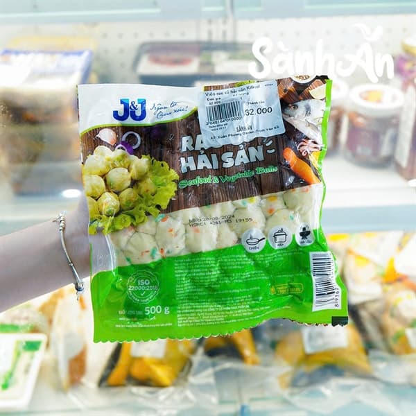 Viên rau củ hải sản Kitkool 500g 80v