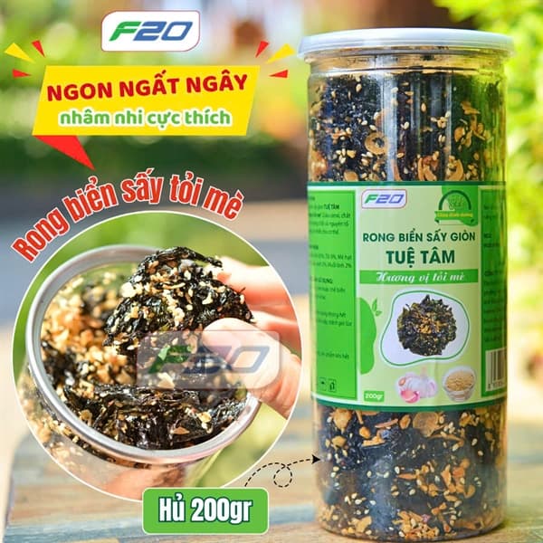 Rong biển sấy giòn vị tỏi