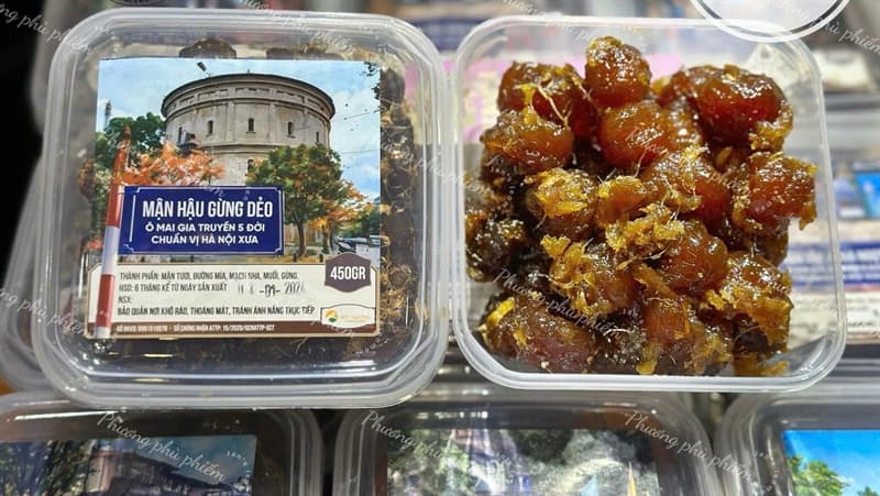 Ô mai mơ gừng dẻo hộp 450g 2