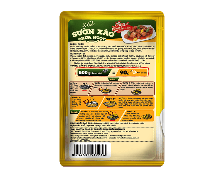 Sốt sườn xào chua ngọt 90g 3