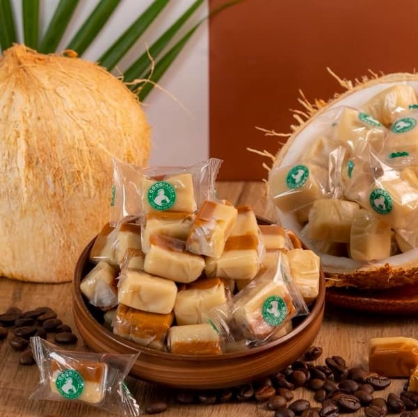 Kẹo dừa Bến Tre không đường vị cà phê 400g