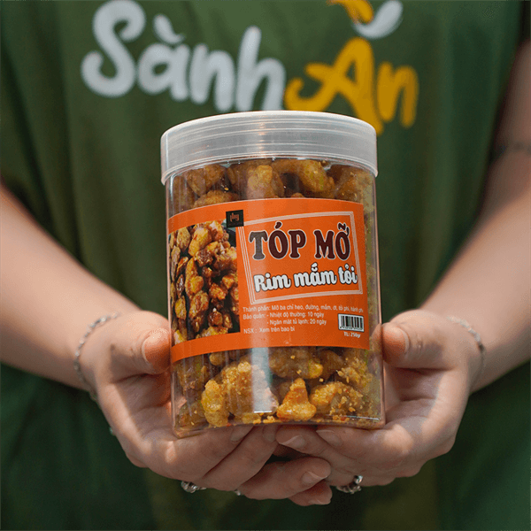 Tóp mỡ rim mắm tỏi 250g