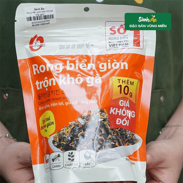 Rong biển giòn trộn khô gà 40g
