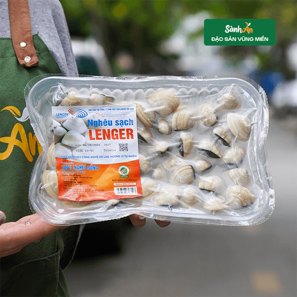 Nghêu trắng sạch Lenger 600g