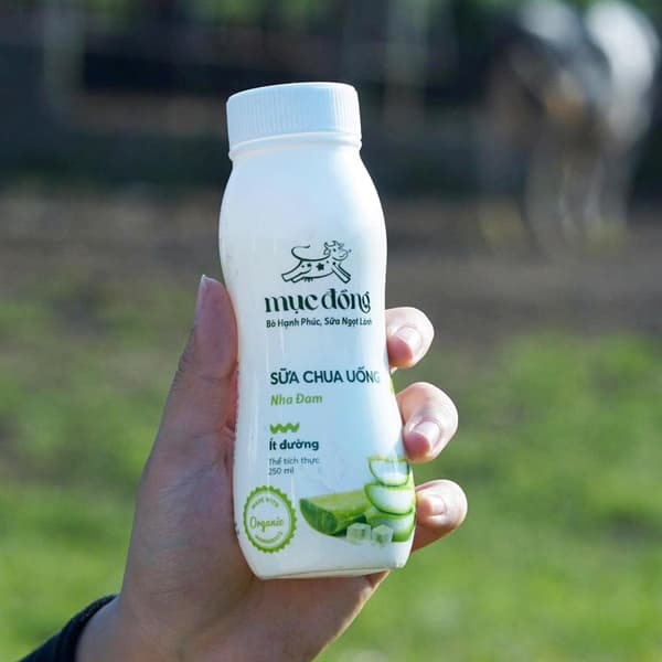 Sữa chua uống nha đam ít đường organic 250ml 4