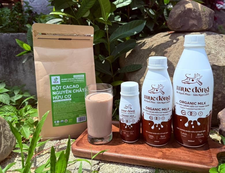 Sữa tươi cacao hữu cơ thanh trùng organic mục đồng 180ml 5