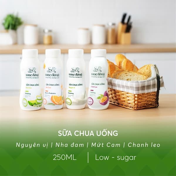 Sữa chua uống nha đam ít đường organic 250ml 3