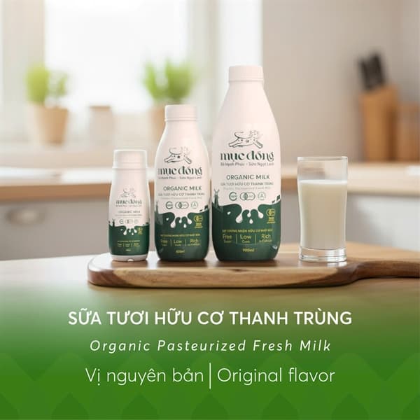 Sữa tươi hữu cơ thanh trùng organic 450ml 5