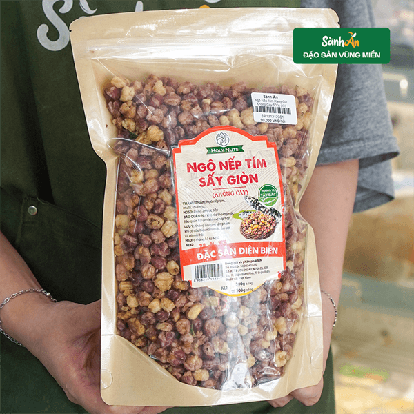 Ngô Nếp Tím Rang Củi Không Cay 500g