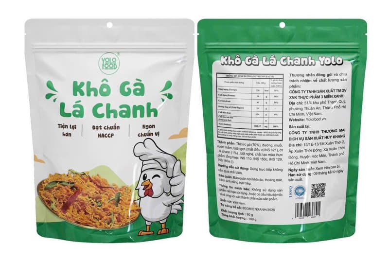 Khô gà lá chanh YOLO 100g 3