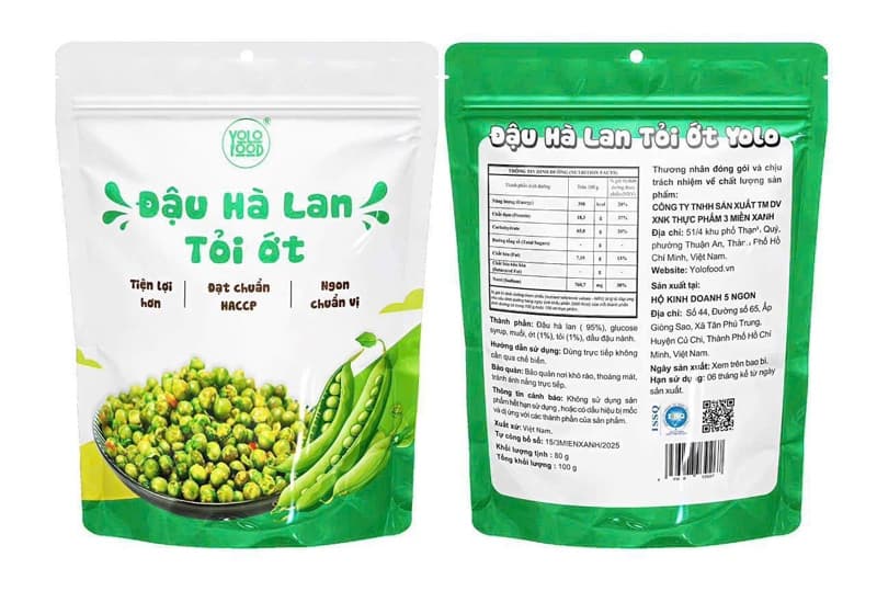 Đậu Hà Lan tỏi ớt YOLO 100g 4