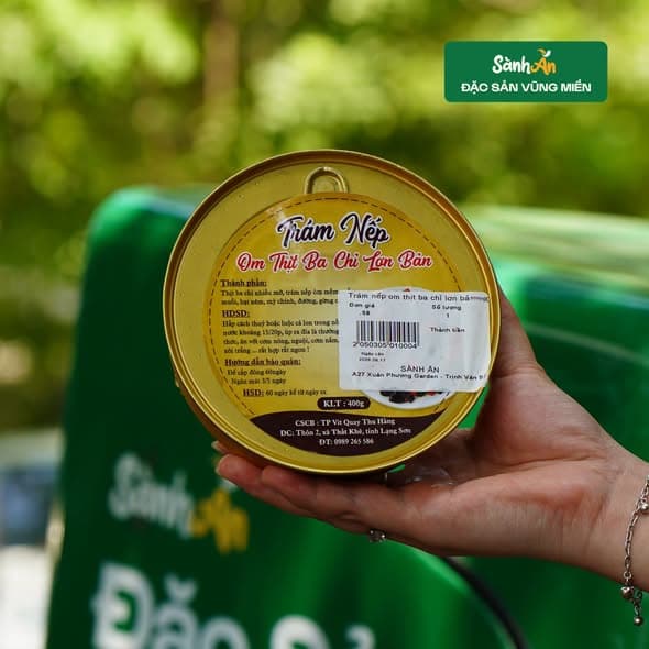 Trám nếp om thịt ba chỉ lợn bản 400g 4