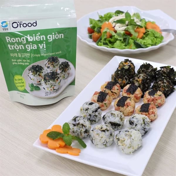 Rong biển giòn trộn gia vị O'food 40g 3