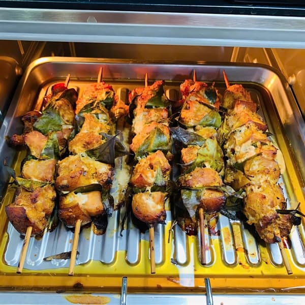 Thịt xiên lợn mán nướng gia vị BBQ 3