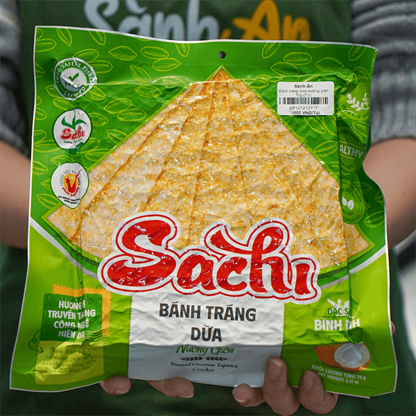 Bánh tráng dừa nướng giòn Sachi 70g