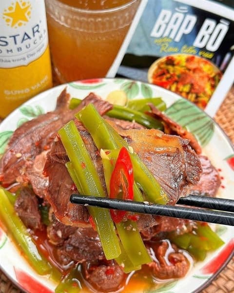 Bắp bò ngâm rau tiến vua 4