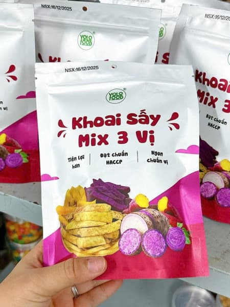 Khoai sấy mix 3 vị YOLO 100g