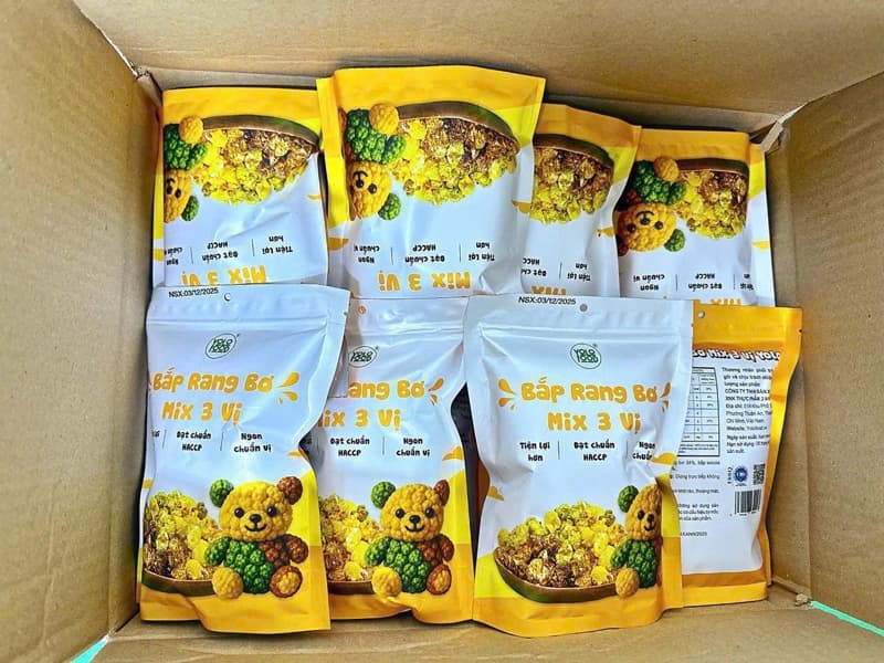 Bắp rang bơ mix 3 vị 100g
