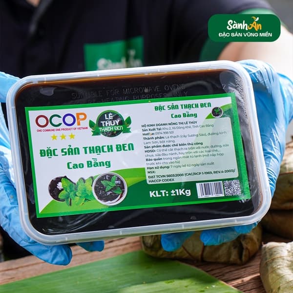 Thạch đen Cao Bằng Lê Thùy hộp 500g