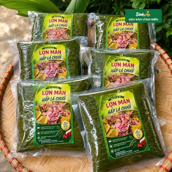 Lợn mán hấp lá chuối Tây Bắc 3