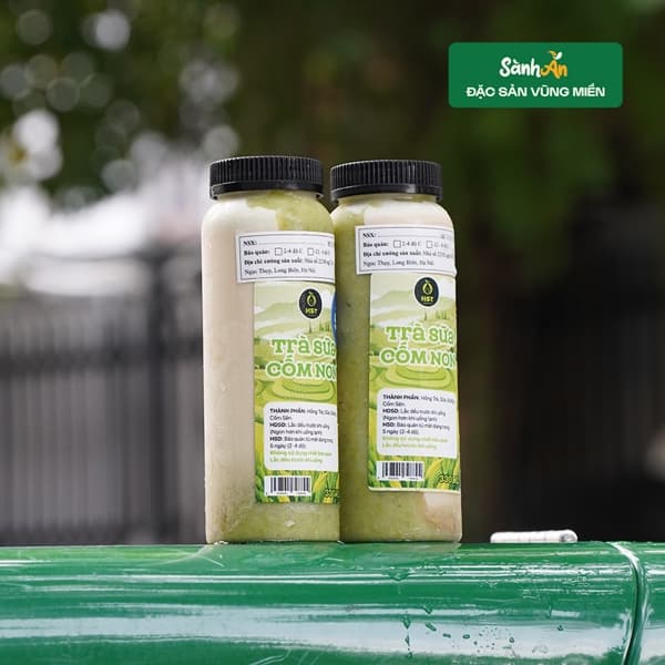 Trà sữa cốm handmade