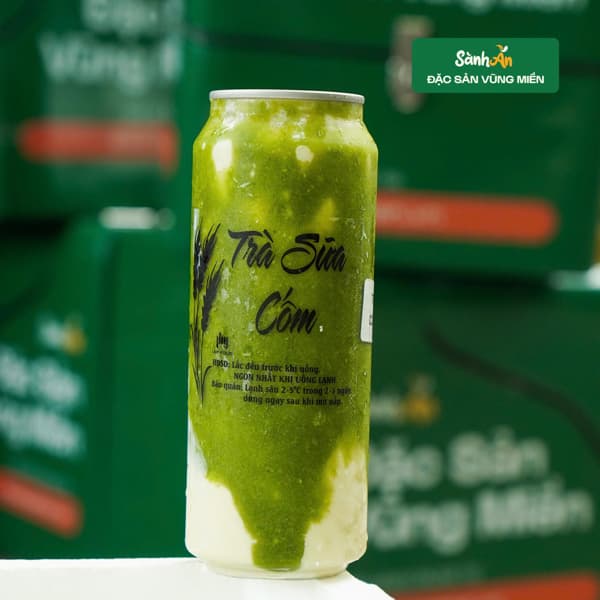 Trà sữa cốm xào 500ml 4