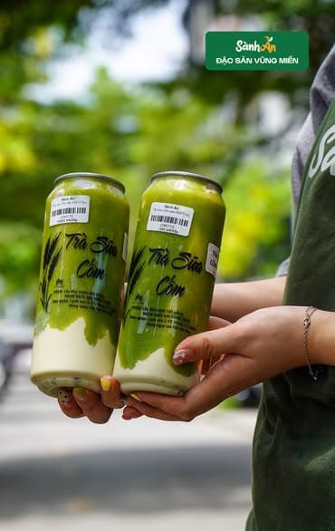Trà sữa cốm xào 500ml 5